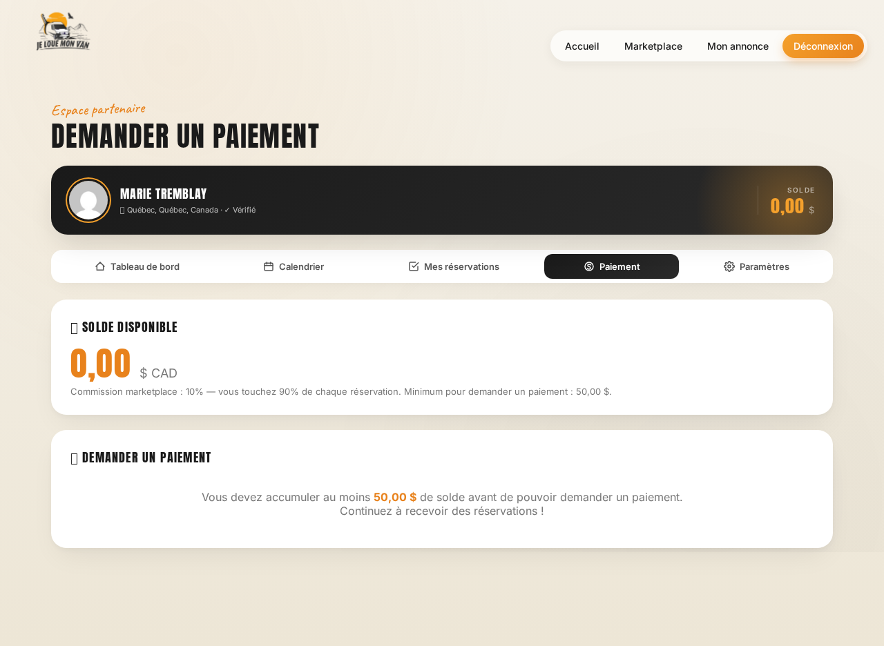 Page paiement desktop
